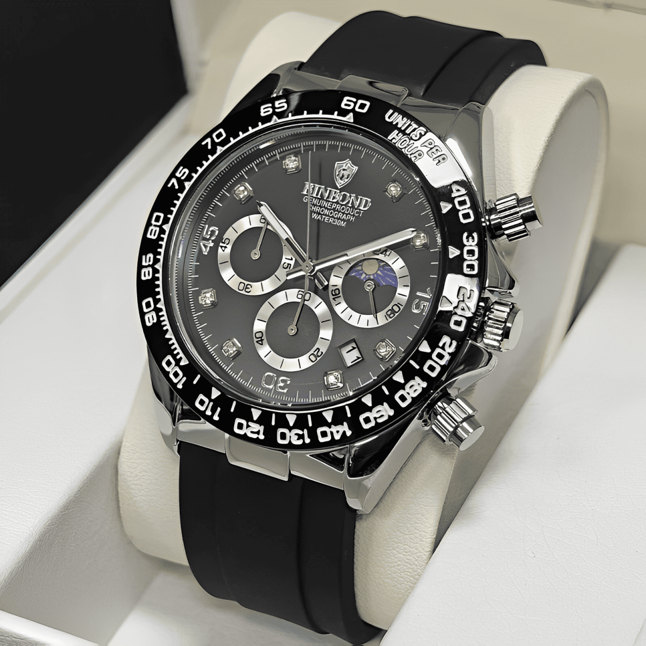 BINBONG Relógio Masculino de Pulso Quartzo Luxo Casual