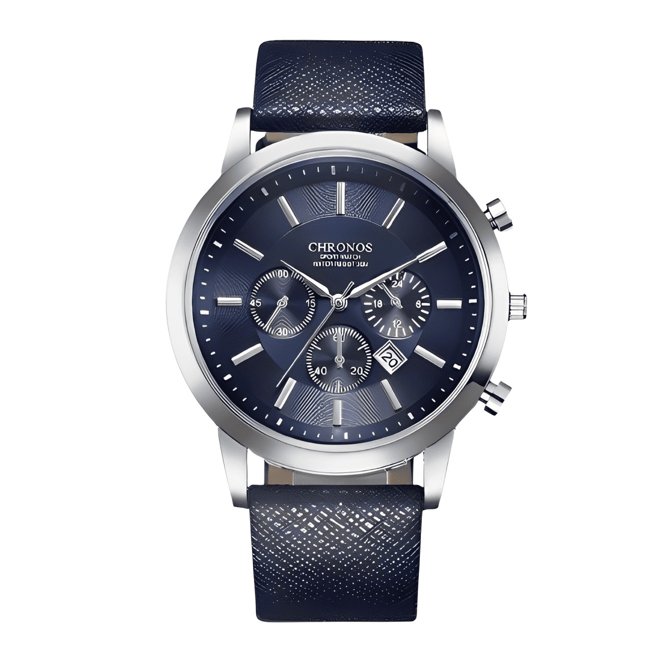 Relógio Chronos Masculino Quartzo de Pulso Couro Casual Negócios