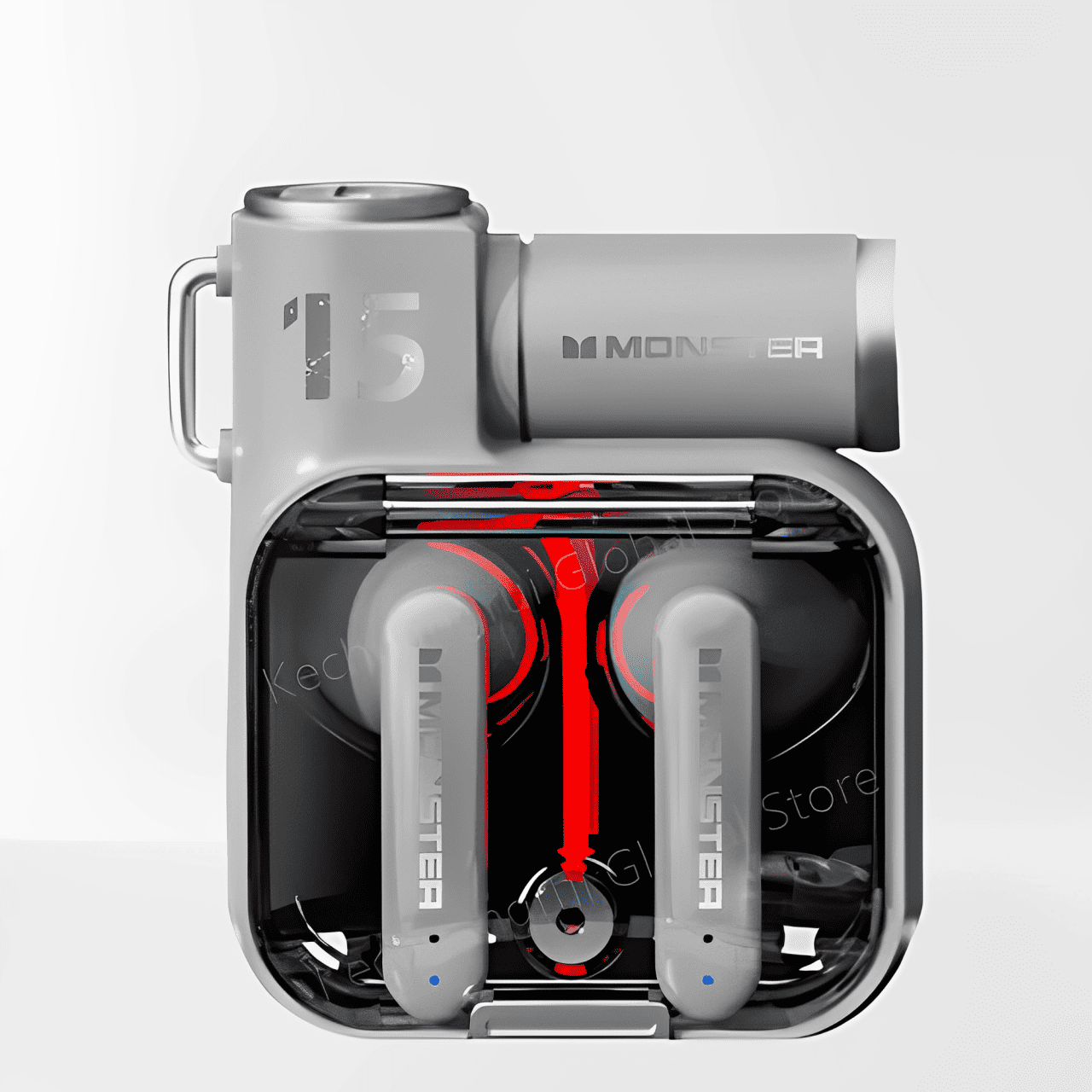 Fone de Ouvido Bluetooth Gamer Monster XKT15 TWS  Cancelamento de Ruído, Baixa Latência e RGB Flip