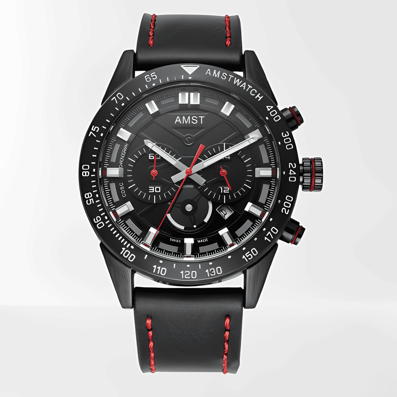 Relógio Masculino AMST Luxo Quartzo Pulseira de Couro