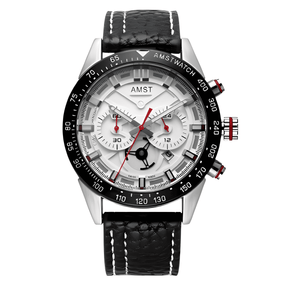 Relógio Masculino AMST Luxo Quartzo Pulseira de Couro