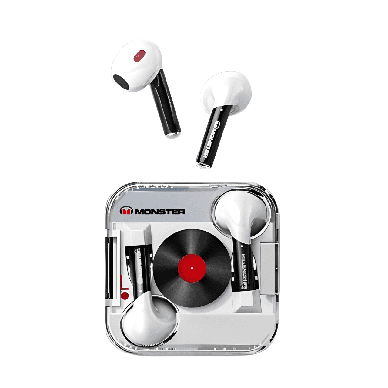 Fone de Ouvido Monster XKT01 Bluetooth 5.2 Gamer Transparente