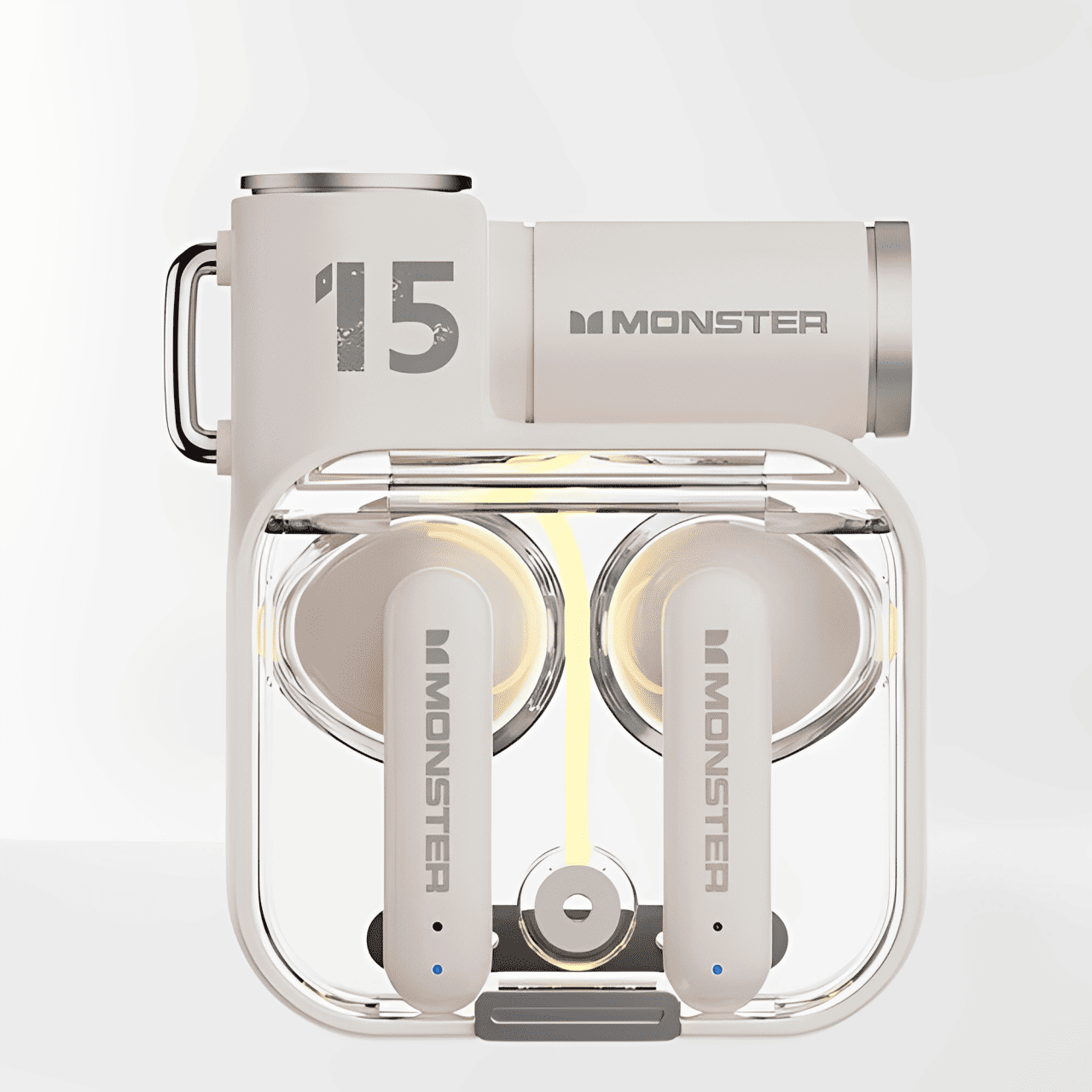 Fone de Ouvido Bluetooth Gamer Monster XKT15 TWS  Cancelamento de Ruído, Baixa Latência e RGB Flip